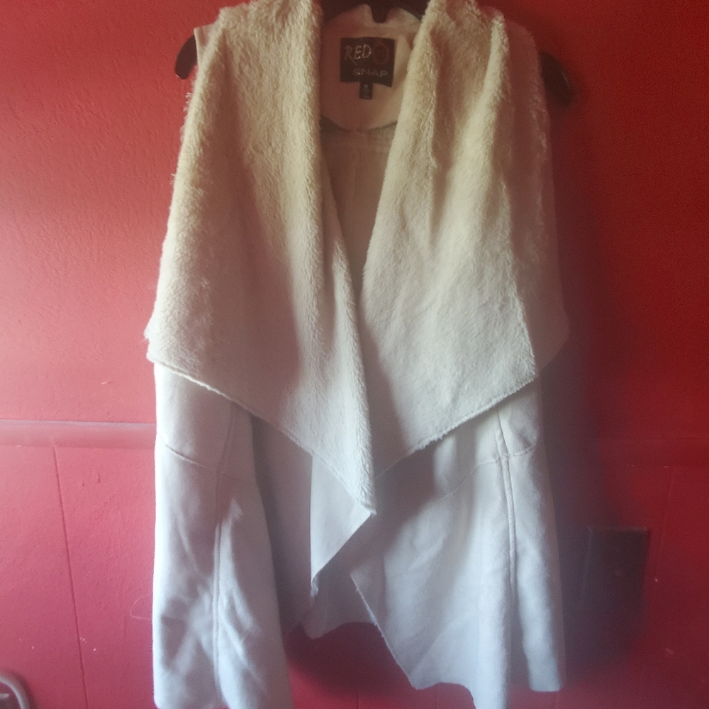 Faux suede vest